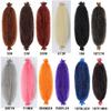 Springy Afro Twist Black Synthetic Crochet Hair Marley Twist Curly Braiding Hair Extensions DIY Wigs For Women Ladies