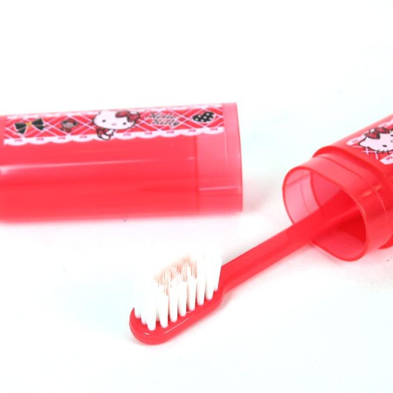 [Sanrio] Kitty Tartan Check Toothbrush Set (Ages 6-12)