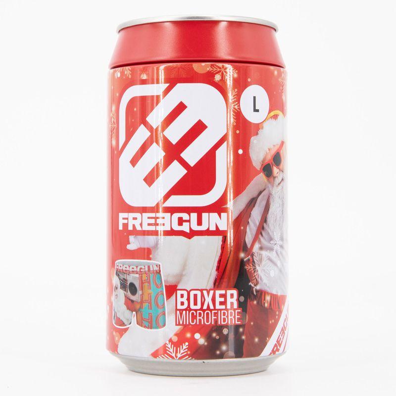 Boxer Père Noël microfibre HO HO HO avec coffret canette Homme FREEGUN