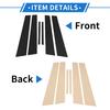 6 Pcs Door Pillar Window Trim for Kia Forte K3 2014-2018 Black Front Rear Left Right Anti Scratch Sticker Pillar Posts Door Outer Exterior Cover