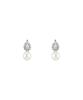Jyddm 925 Pear Pearl One-Touch Earrings
