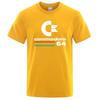 Loose Men T-shirts Summer 64 Print T Shirt C64 SID Amiga Retro Cool Design Street Short Sleeve Top Tee Cotton Clothing