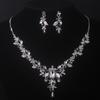 Bridal Accessories, Wedding Accessories, One Necklace and A Pair of Earrings Set, Grand and Luxurious Set, Wedding Banquet Party