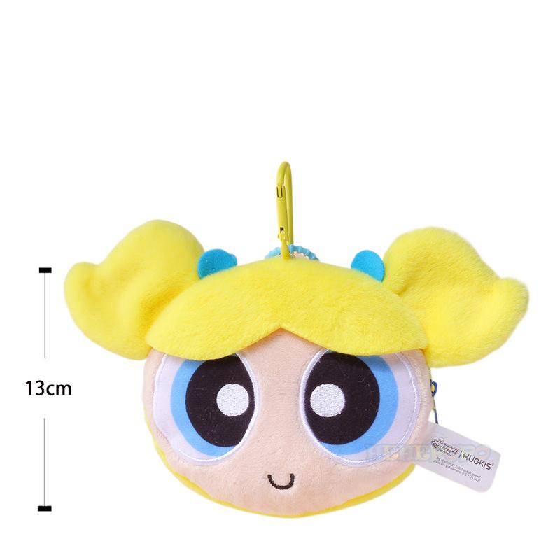 10cm and 13cm Plush Purses Powerpuff Girls Small Hanging Bag Cute Cartoon Girls Carrying Coin Bag Earphone Storage