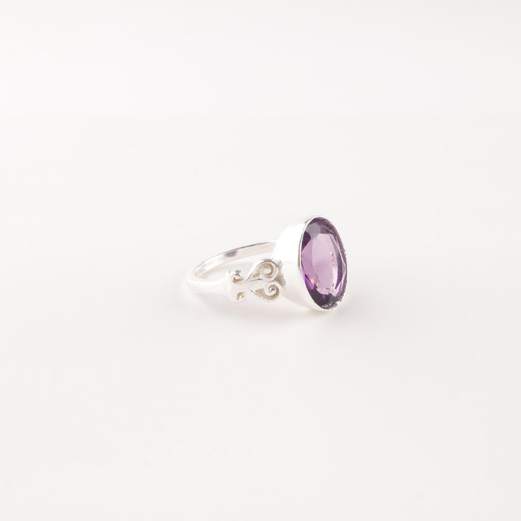 Amethyst Gemstone 925 Sterling Silver Jewelry Handmade Ring Gift For Girlfriend RR-66-15