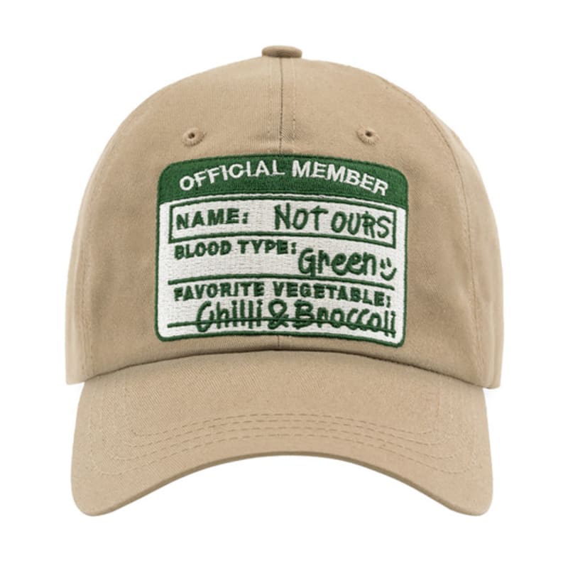 NOT OURS Official Membership ball cap| Beige