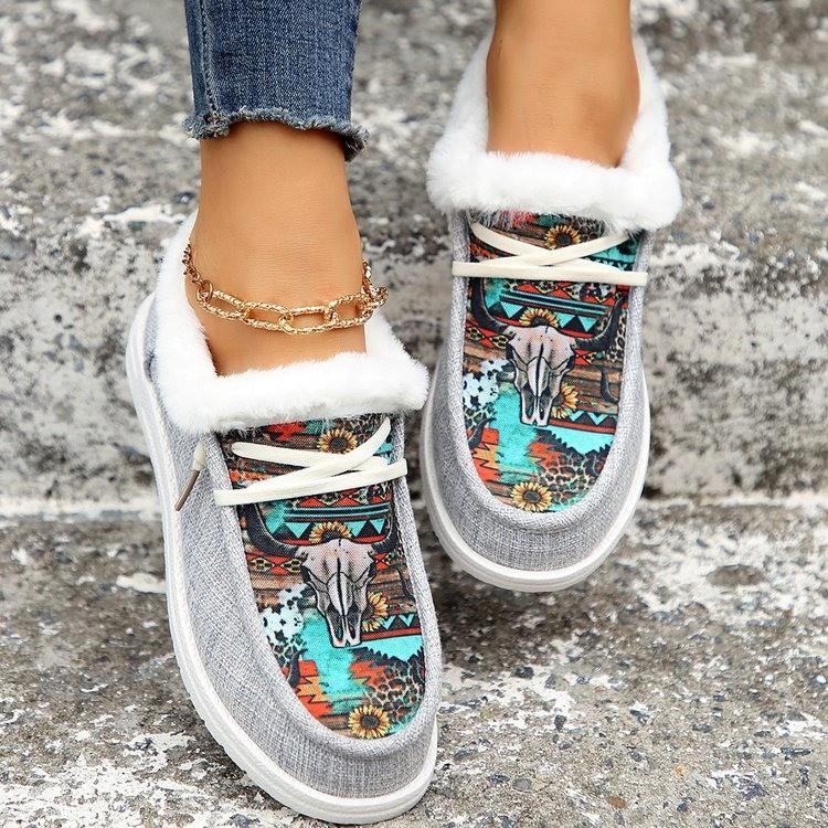 

Foreign trade large cotton shoes women s autumn and winter new cross-border flat bottom European and American style cotton warm casual shoes women 43 світло-сірого кольору