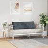 Back Cushion Dark Grey 140 x 50 cm Cord Fabric