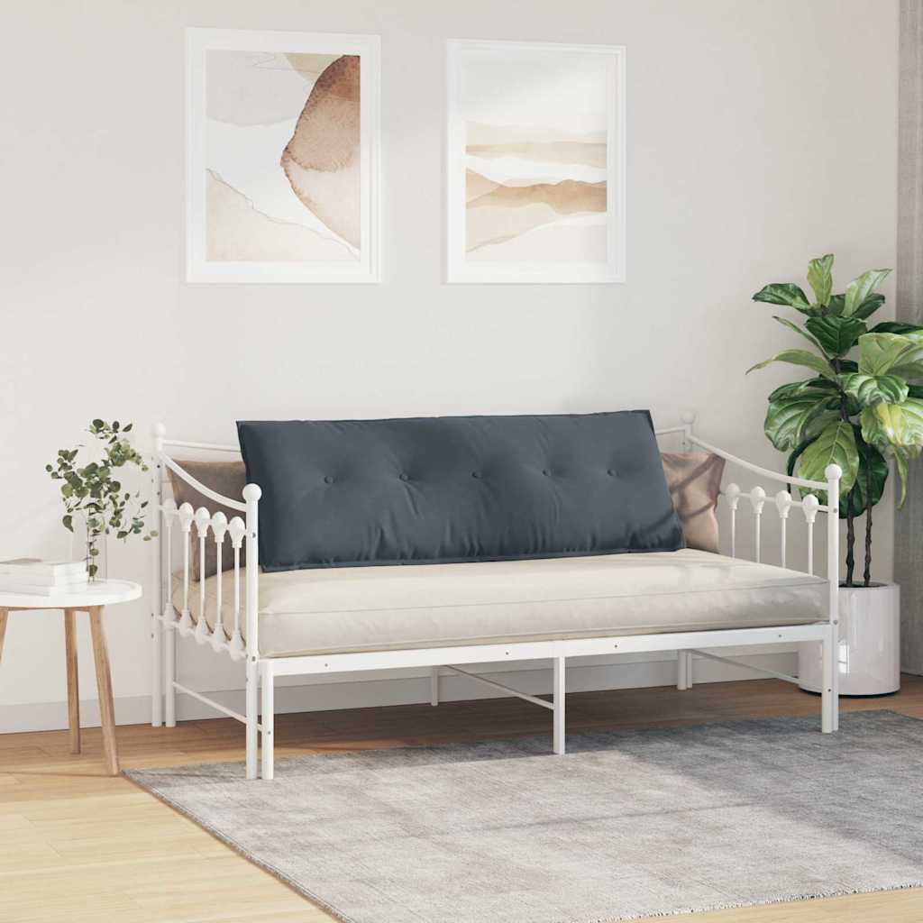 Back Cushion Dark Grey 140 x 50 cm Cord Fabric