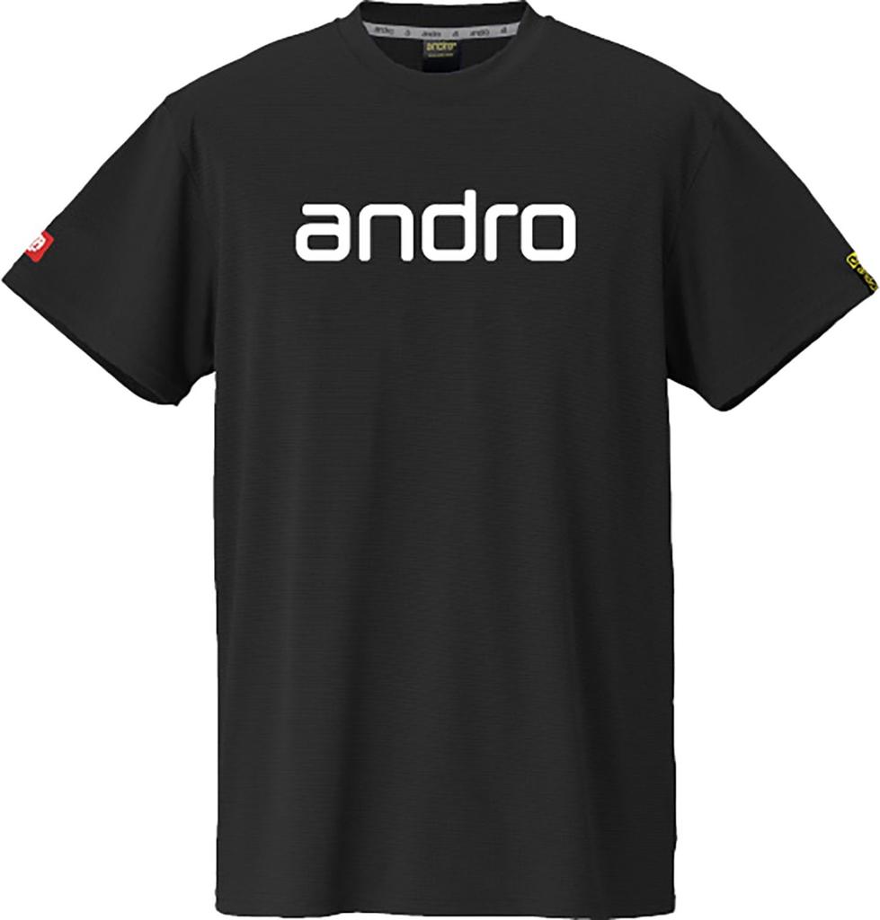 Andro Table Tennis Game Table Tennis Unisex Napa Black and Size 2XL Shirt, J.T.T.A (Japan Association) Approved, T-Shirt, Deo, White,