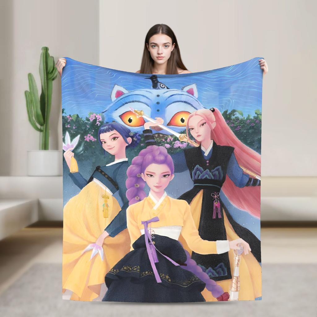 Saja Boys Jinu Kpop Demon Hunters Blanket Quality Soft  Throw Blanket Winter Picnic Couch Chair Street Trend Bedspread