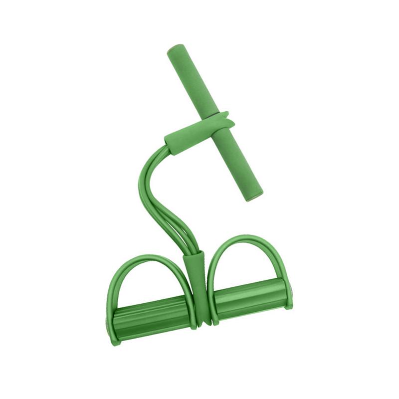 4 Tubes Strong Fitness Yoga Resistance Bands Latex Pedal Exerciser Sit- Up