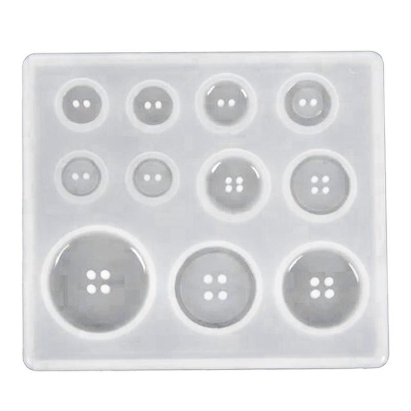 1PCS Button Mold with Hole Mold Non-stick Art Mold Decoration Cake Baking Tools DIY Silicone Mold Resin Button