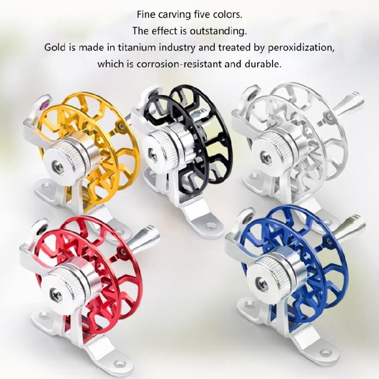 Fly Reel Right Handed Mini Lightweight Fishing Reel 53mm/50g Aluminum Alloy Ice Fishing Wheel Reel Spools Tackle Reel
