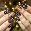 Dark Glitter Snowflake Christmas Wearable Detachable False Nails