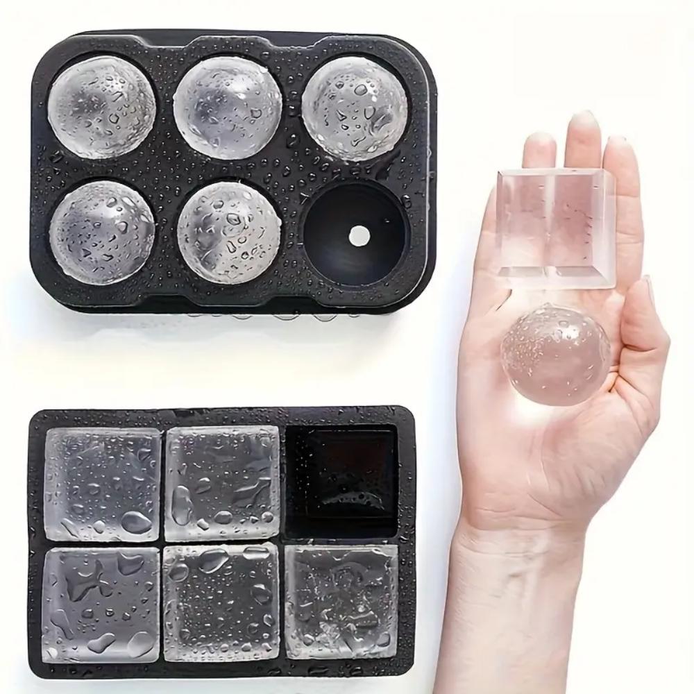 Silicone Ice Cube Trays, Large Ice Cube Trays, 6 Trays, Ice Cube Trays, BPA-free, Suitable for Refrigerating Beverages, Whisky a