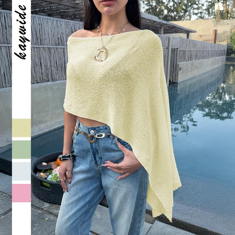 Women's Bohemian Crochet Cover-Up Top and Tassel Sequin Mini Skirt Set
