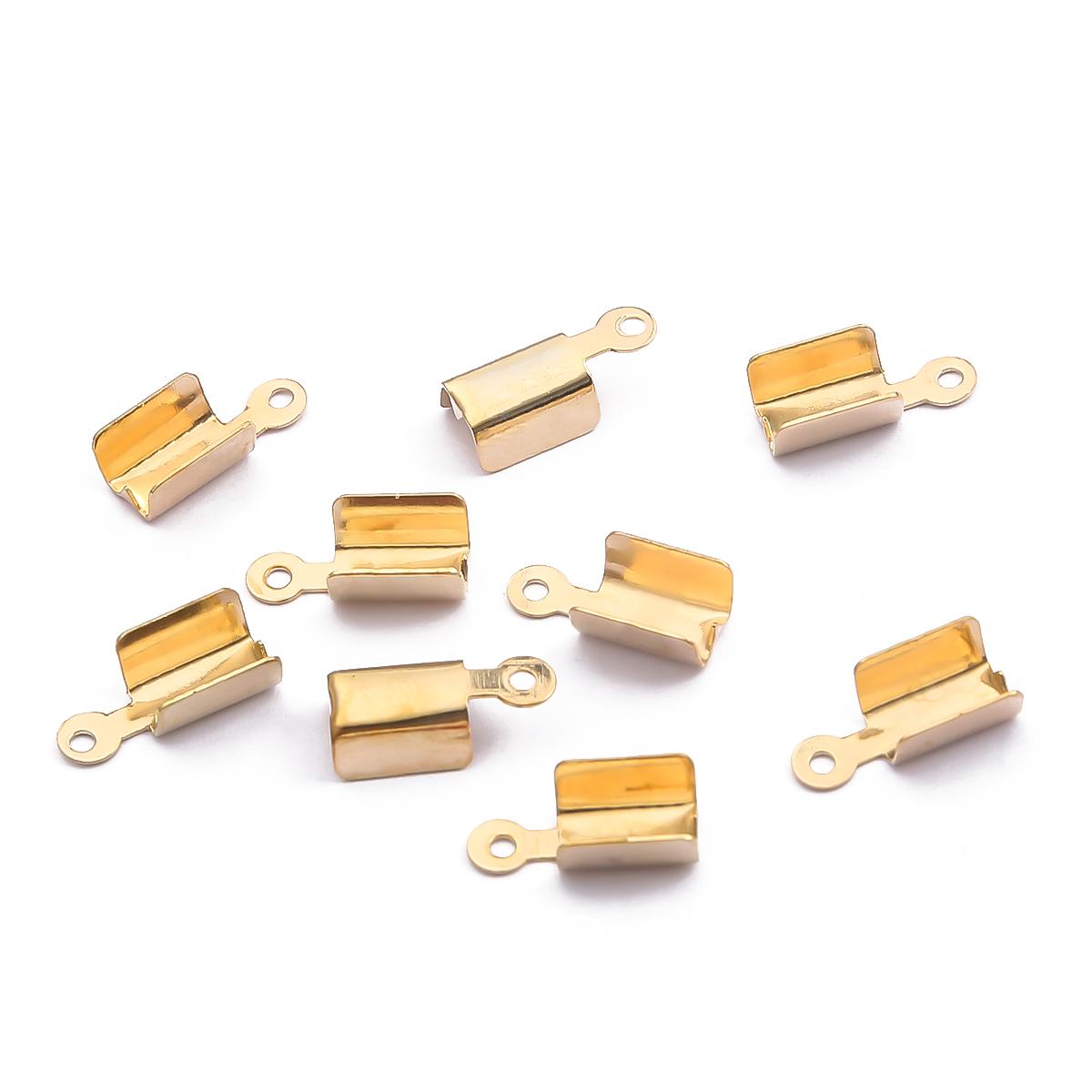 

200 шт., зажимы с железным концом, крепежные ленты, обжимная пряжка, ювелирные изделия, аксессуары «сделай сам» 3x6mm