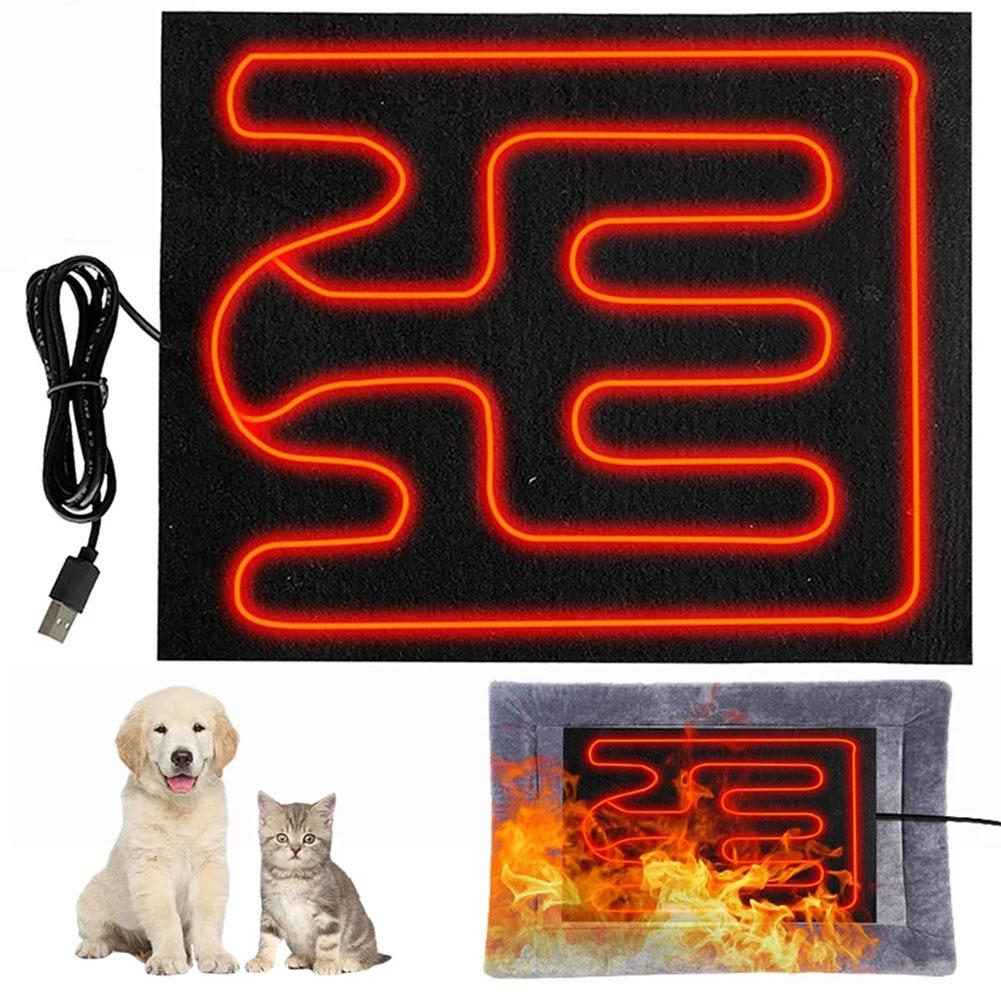 Haustier Heizkissen Winter Hund Katze Thermomatte USB Elektrische Decke Heizkissen Konstante Temperaturregler Inkubator Matte