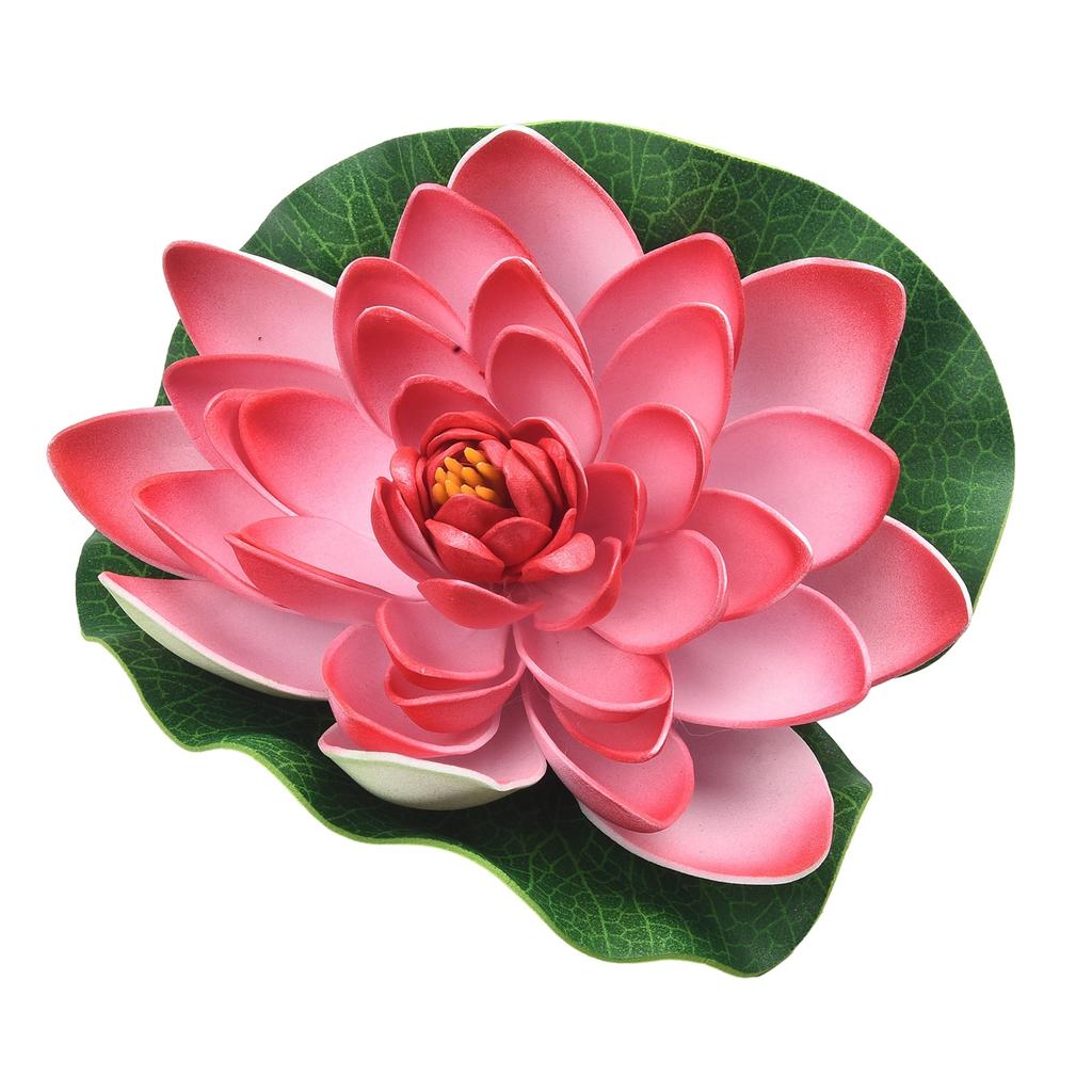 Multicolor Artificial Water Lily Floating Lotus Flower, 18cm, Environmentally Friendly Material, Perfect for Garden Pond