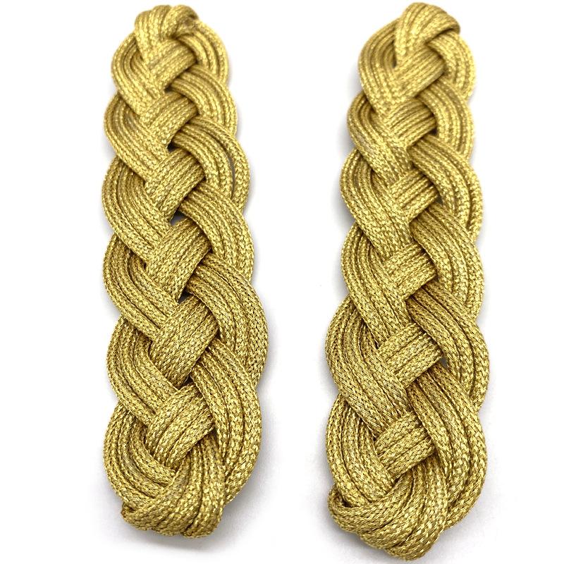 1Pair Gold Black Chinese Frog Closure Knot Button Fastener for Bags Garments Cheongsam Tang Suit Decoration Sewing Button