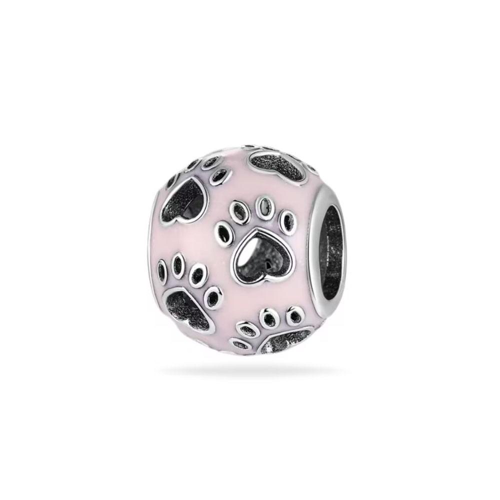 European Pink Car Perfume 925  Silver Charm Bead Fit Original Bracelet Women's jewelry for Gift