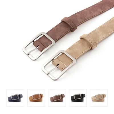Moda Quadrado Pin Fivelas Cintos Mulheres Fivela de Prata Cintos de Couro para Jeans Retro Selvagem Cintos para Mulheres Cinturas Estudante Alça