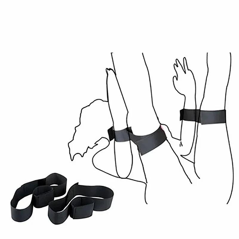 Slave Restraints Set Handcuffs Ankle Cuffs BDSM Bondage Kit Sex Products Adult Games Sex Toys For Couples Flirting