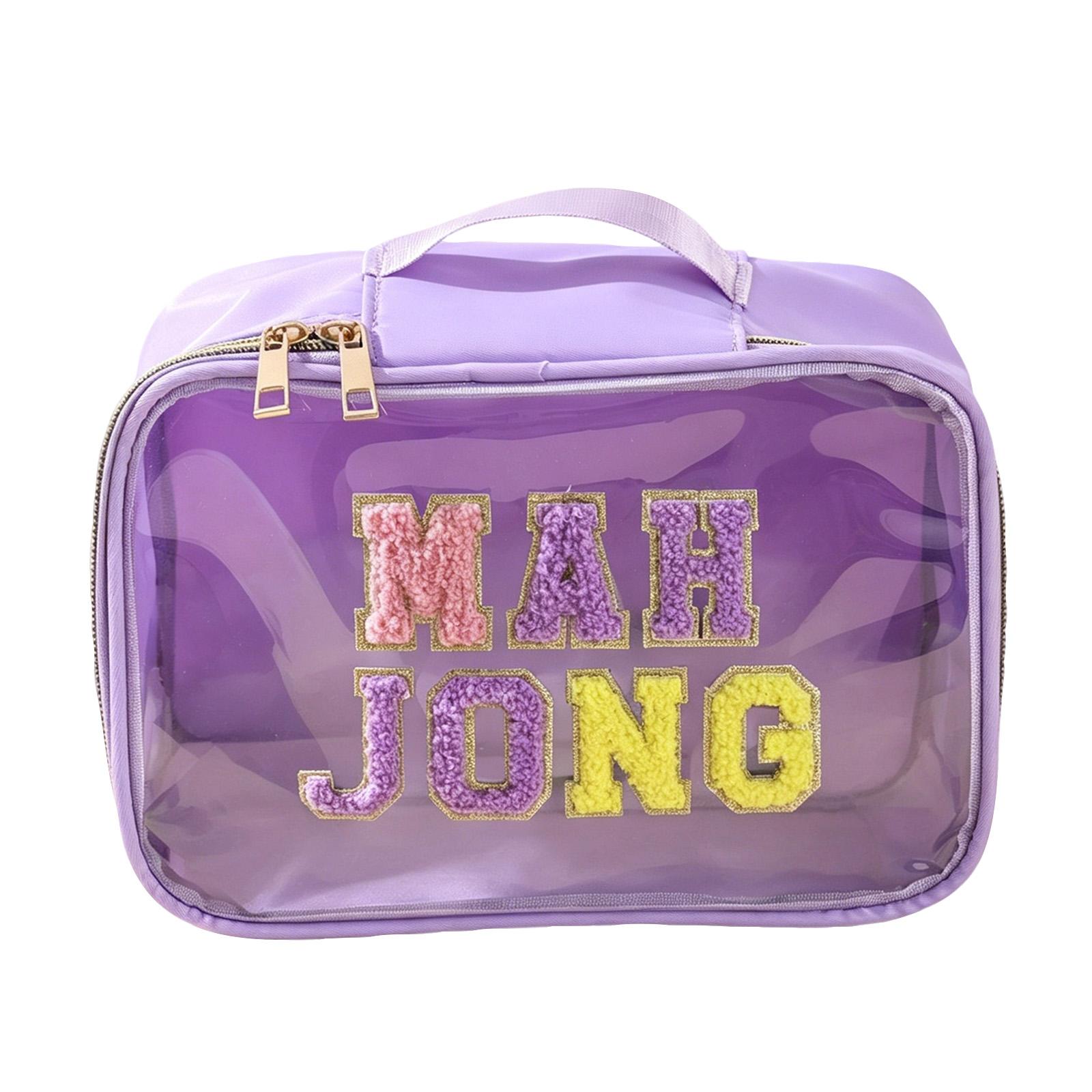 

Letter Printed Storage Bag, Portable Carrying Pouch For Home Use, Lightweight Organizer With Zipper For Travel And Outdoor Gaming Activit One Size