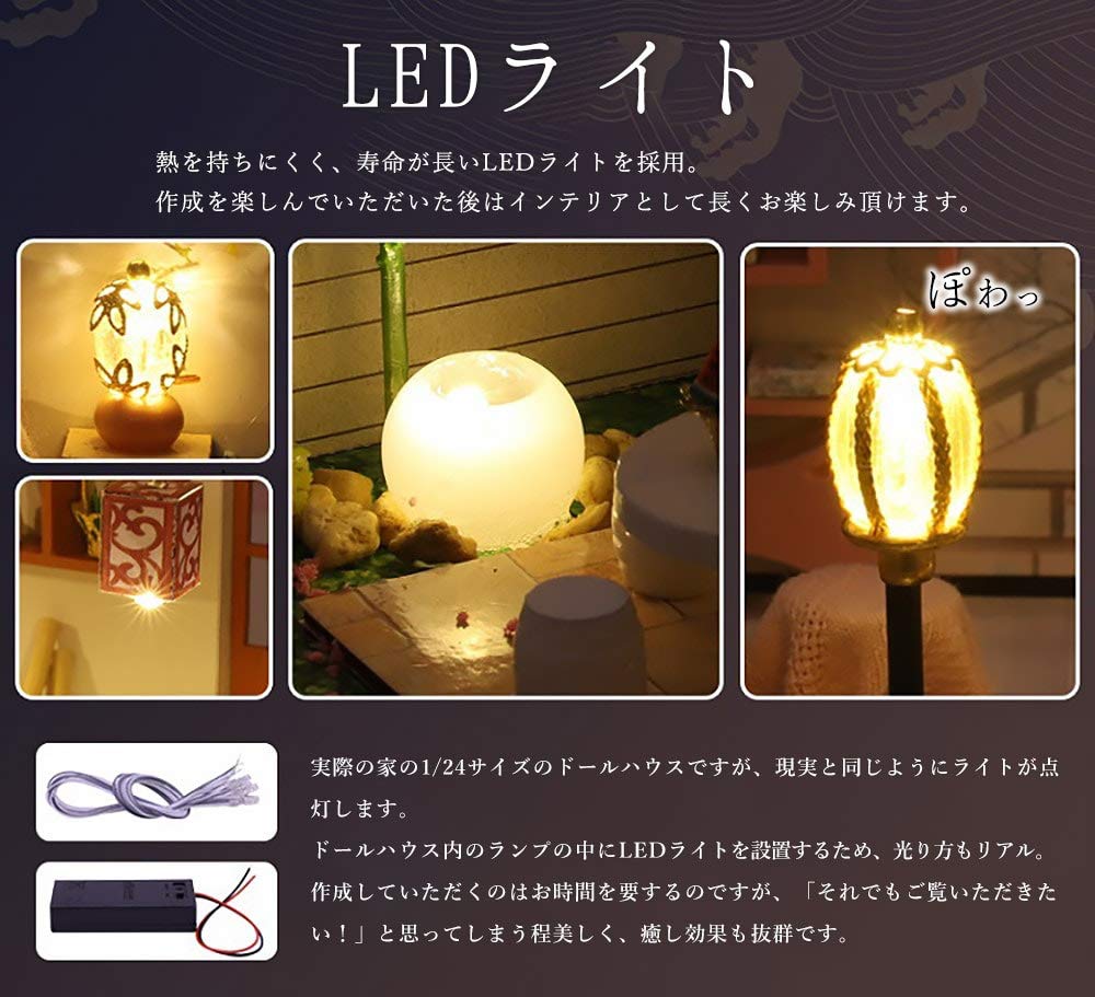 Moin Moin Puppenhaus Miniatur Handarbeit Bausatz DIY Modell Zimmer Stil Chinesisch Chinesischer Stil China Kirschblüte Bambus Große Größe zum gründlichen Genießen