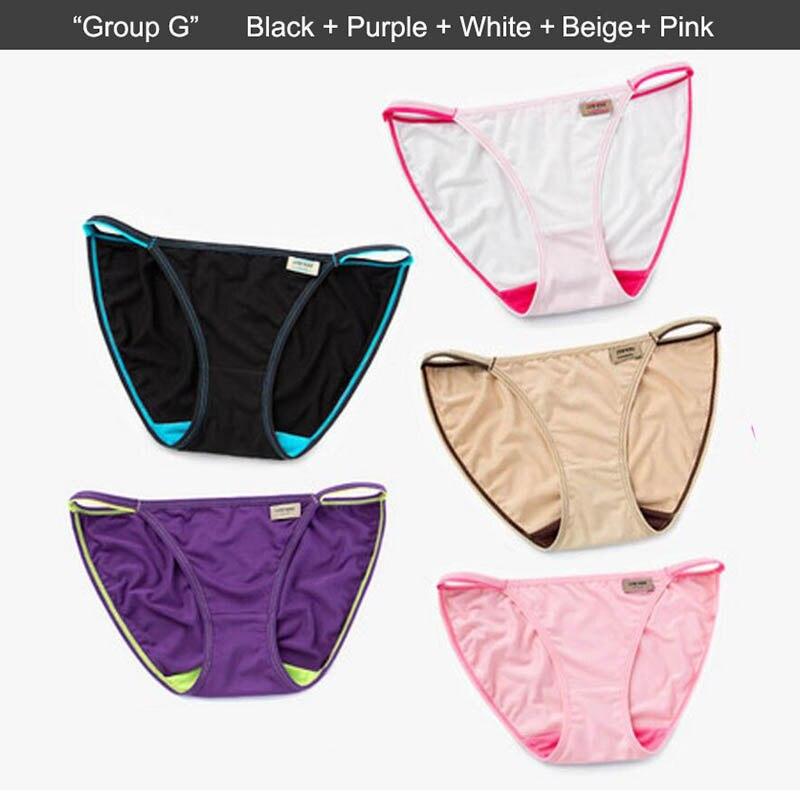 Sexy Damen-Unterwäsche, Höschen, Modal-Slips für Damen, einfarbig, niedriger Bund, G-String, nahtlos, Dessous, Damen-Mädchen-Tanga, 5 Stück