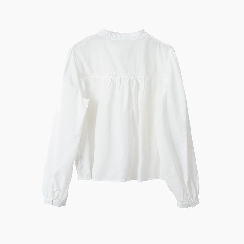 White Moon French Lace Shirt: Wear Alone or Layered! Classic French Style Shirt
