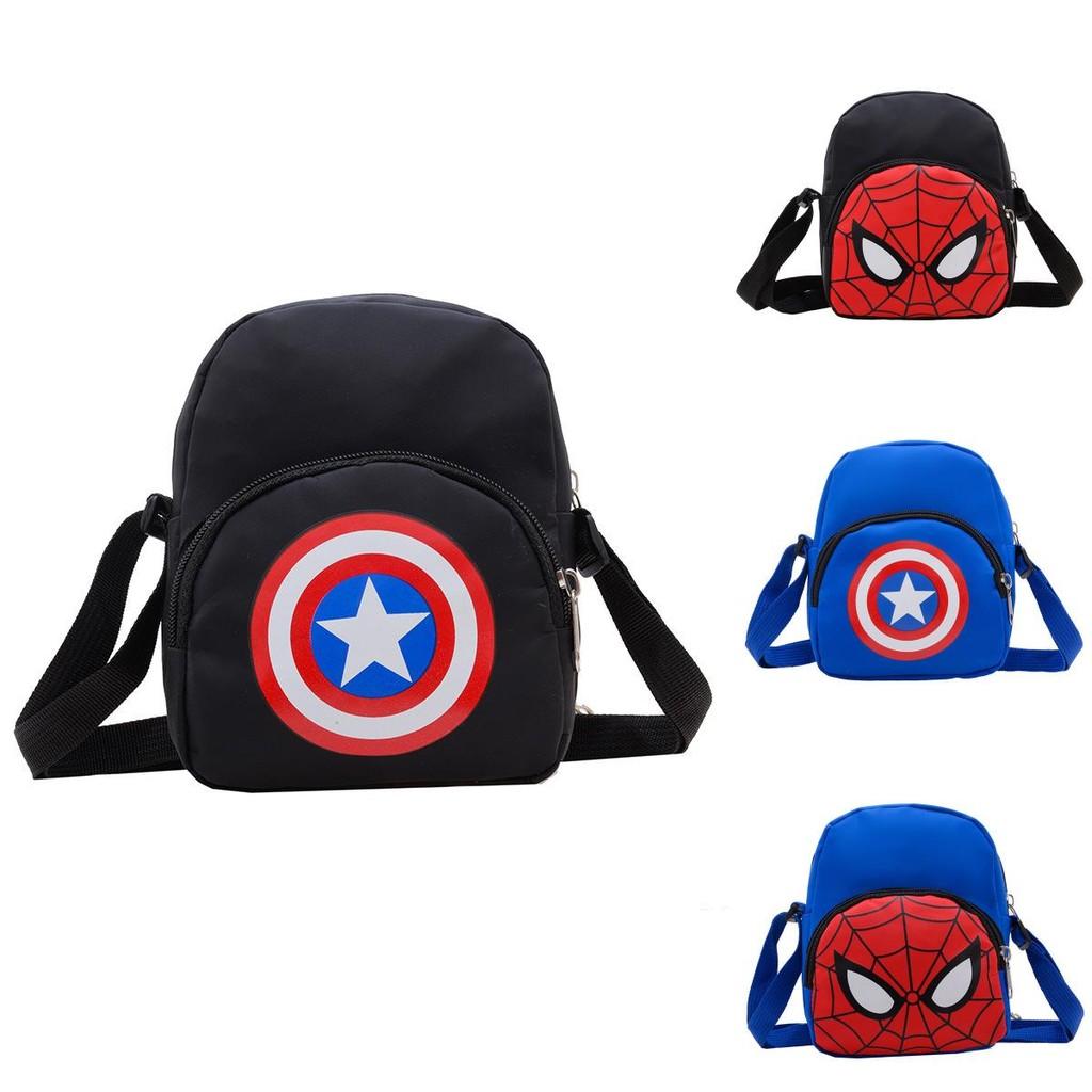 Spiderman Kids Crossbody Bag Oxford Cloth Cartoon For Elementary Students