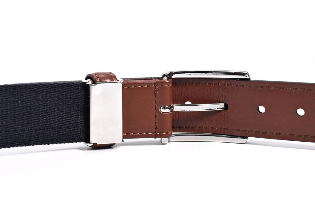 Casual Belt with Cowhide Leather LB71570 Navy Free Size Waist Sizes Up To [Lacoste] Men's (for 95cm)