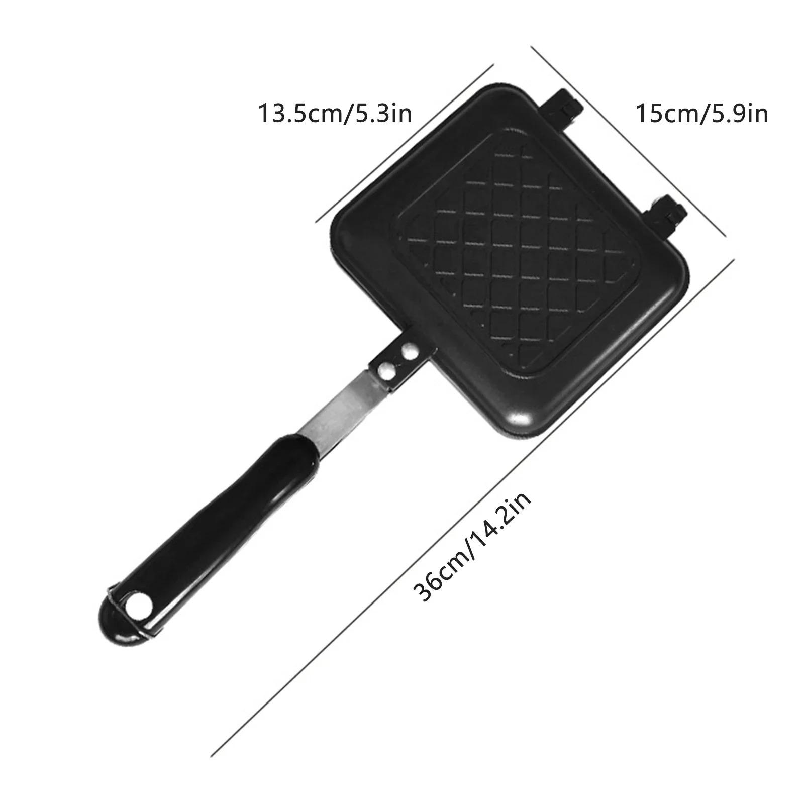 

Double-Sided Sandwich Fry Pan Non-Stick Grill Frying Pan Aluminum Alloy Sandwich Maker Waffle Pancake Baking Barbecue Oven Mold