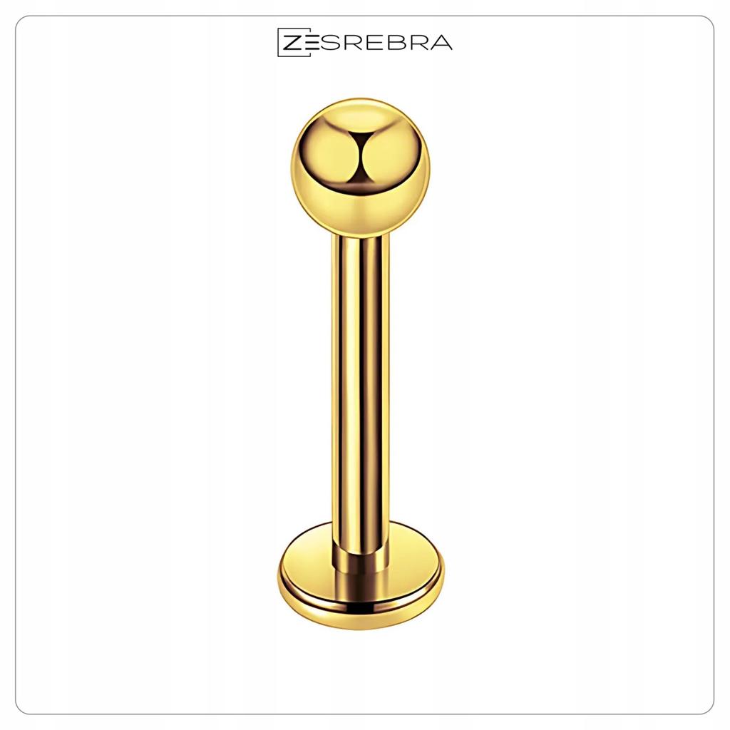 Labret Ohrring Stahl X Kugel Piercing