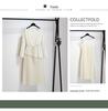 Women's Spring 2026 High-End Two-Piece Set: Satin Slip Dress & Knitted Cardigan
