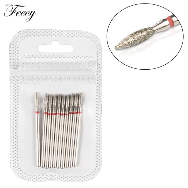 Milling Cutter for Manicure 10Pcs Diamond Nail Drill Bits Machine Mill Cutters for Removing Gel Polish Nail File Buffer Pedicure