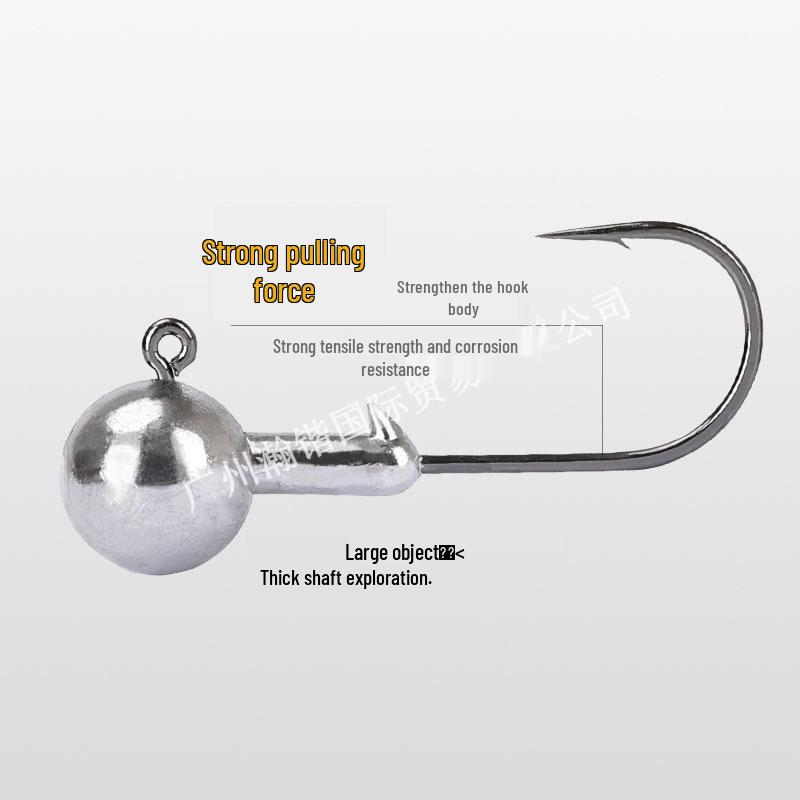Lead Head Hook Anti-Snag 50pcs Micro Lure Soft Bait T-Tail Bass Perch Bottom Fishing Hooks - Reinforced Version