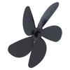Ventilatorflügel Ersatz Kamin Aluminiumlegierung Flügel Schwarz Universal Ofenventilatorflügel 5 Flügel