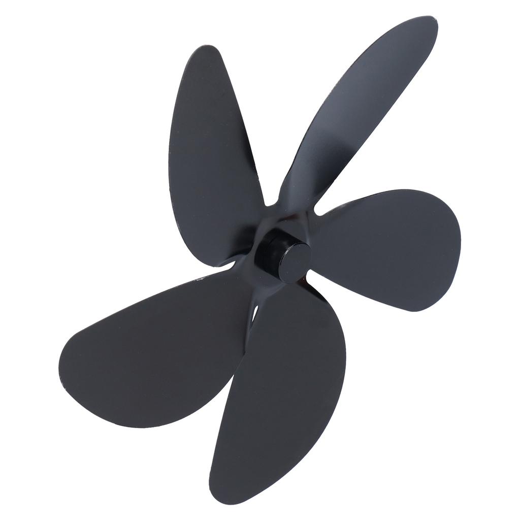 Pala Ventilator de Înlocuire Șemineu Pala Aliaj Aluminiu Negru Universal Pala Ventilator Sobă 5 Pale