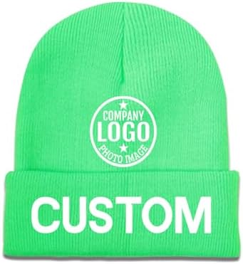 Custom Unisex Beanies with 3D Embroidery Personalized Logo Winter Hats-100% Acrylic Common Fabric