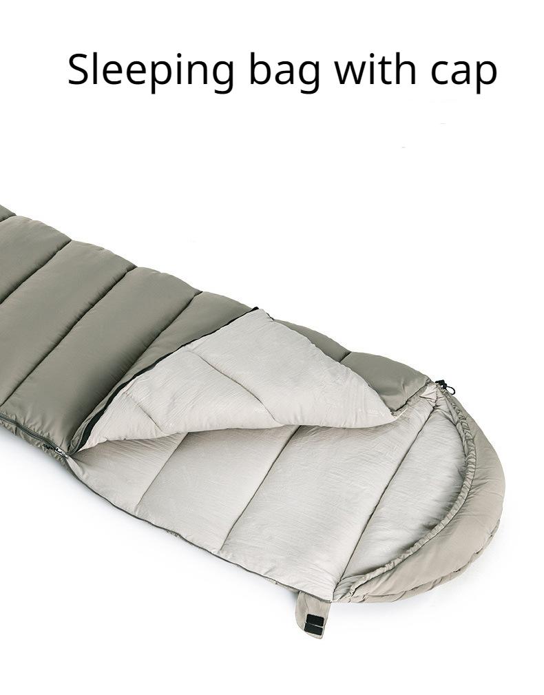 Nový lichoběžníkový kempingový spací pytel Obálka proti stříkající vodě s uzávěrem Omyvatelný spací pytel Venkovní zesílený teplý bavlněný spací pytel