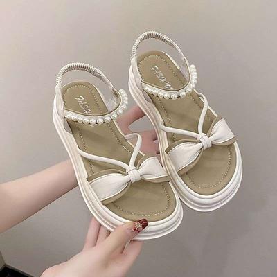 Large Size Sandals 41-42 Women's Outer Wear 2025 Summer Fairy Style Sandals with Skirts Muffin Non-slip Sandals Women