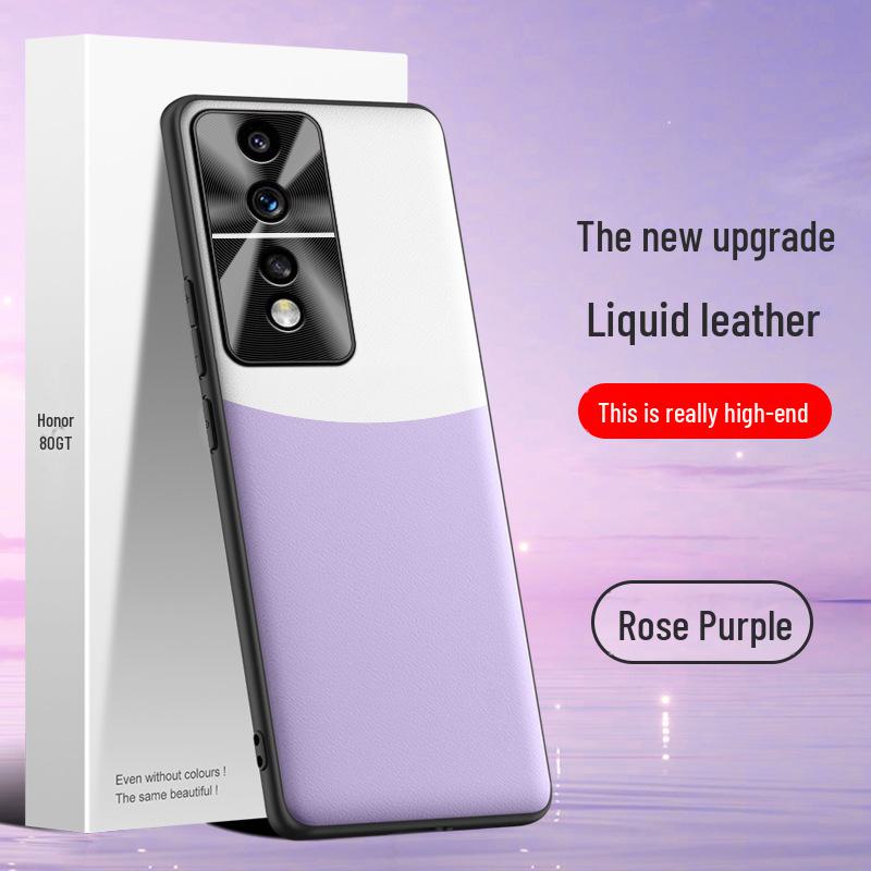 Anti-fall and Anti-fouling Liquid Leather Case for Honor 80GT Mobile Phone, One by One Shipped.