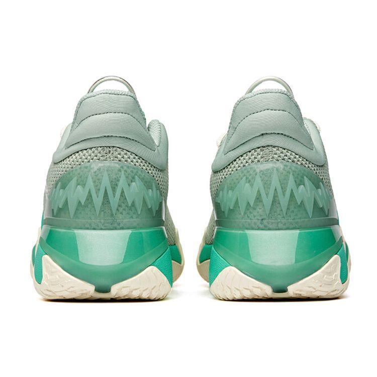 Anta Reverse Edge Basketball Series Shock Absorption Non-Slip Wear-Resistant Low-Top Basketball Shoes Men Sneakers Green White 112041606-4