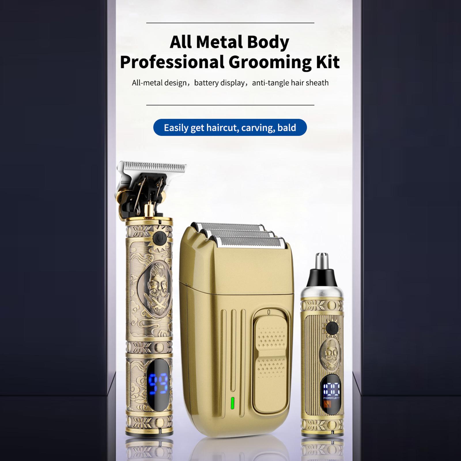 

USB Re able Hair Clippers Cordless Hair Trimmer Electric Haircut Kit with 4 Combs for Beginners Salon Barbers Hair Trimming Styling and Gro