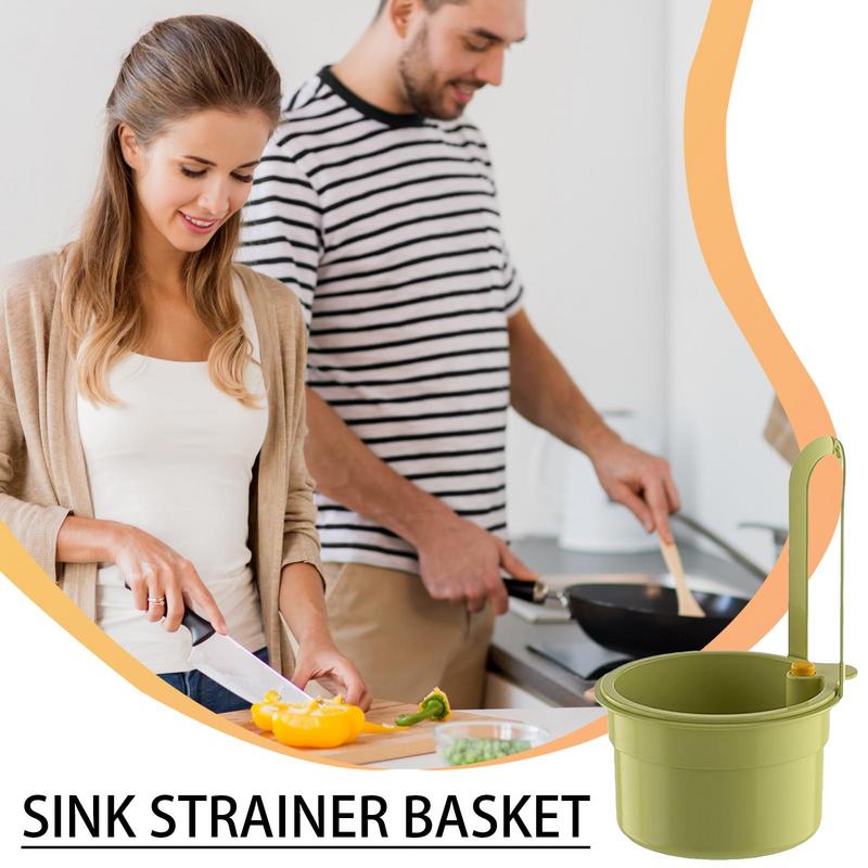 Sink Strainer Basket Anti-odor Food Wash Drain Basket Kitchen Tool Fruits Washing Drains Colander for Counter Home Apartment
