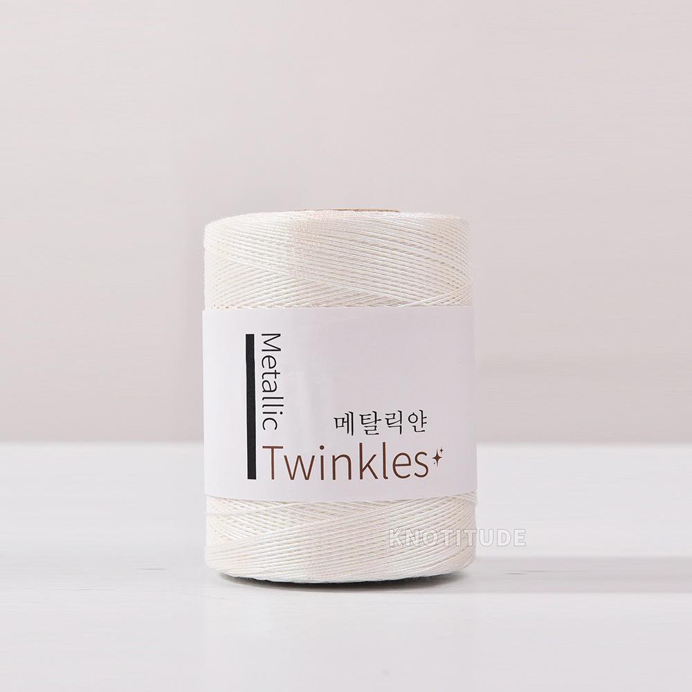 Korean Crochet Gold Hook 1mm Silver Thread Handmade Braided Rope for DIY Crochet Bags