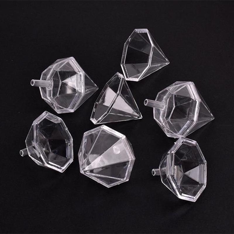 10 stk Gjennomsiktig Mini Sjokoladeeskeholder Plast Trøffel Godteri Emballasje Valentinsdagsgaveeske Bryllupsfest Dekorasjonsrekvisitter